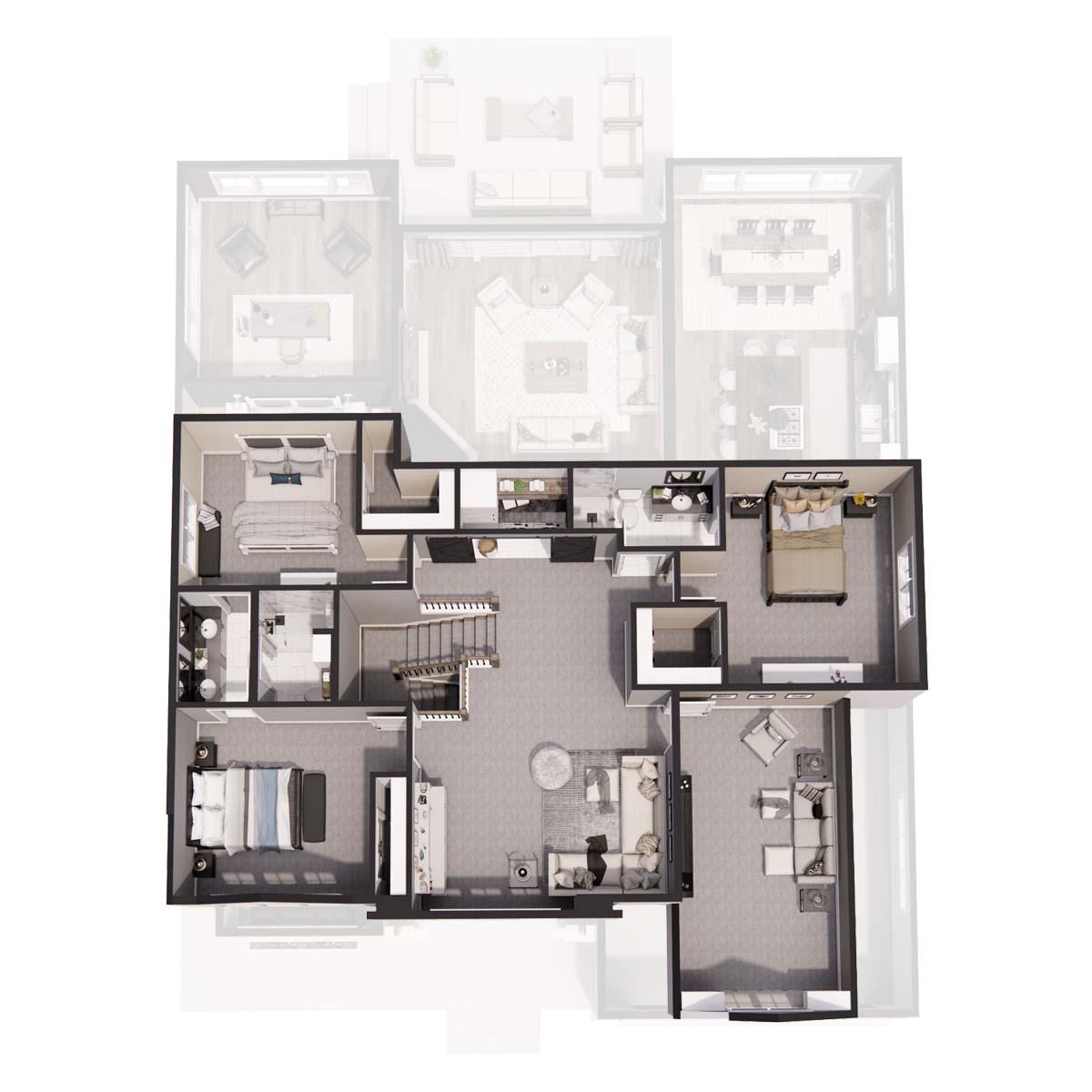 Plan 14702RK: 4-Bed New American Home Plan with a Home Office and Two Laundry Rooms - Image #53 - Craftsman, New American