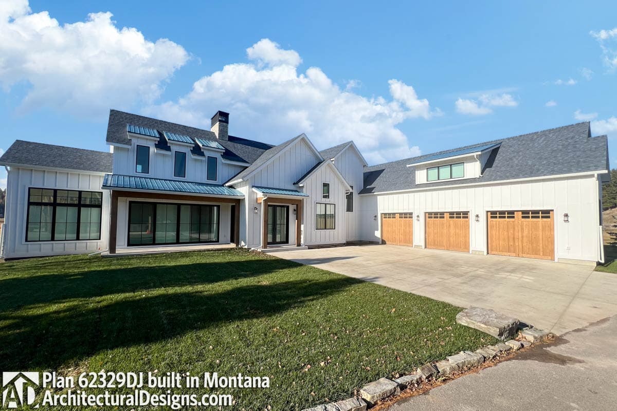 build gallery item - Modern Farmhouse Plan 62329DJ Comes to Life in Montana