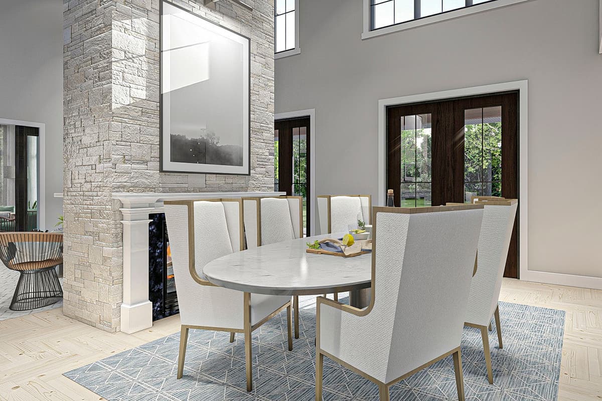 Plan 62329DJ: Magnificent Modern Farmhouse Plan with Sunroom and 2-Story Great Room - Image #6 - Country, Farmhouse, Modern Farmhouse, New American