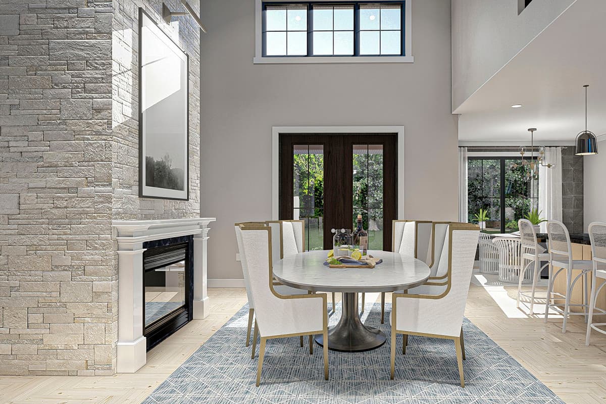 Plan 62329DJ: Magnificent Modern Farmhouse Plan with Sunroom and 2-Story Great Room - Image #7 - Country, Farmhouse, Modern Farmhouse, New American