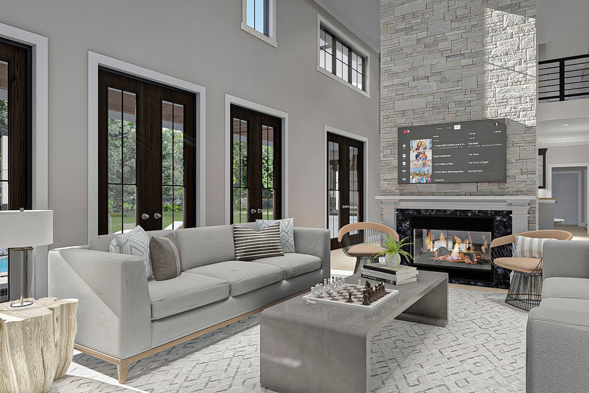 Plan 62329DJ: Magnificent Modern Farmhouse Plan with Sunroom and 2-Story Great Room - Image #8 - Country, Farmhouse, Modern Farmhouse, New American