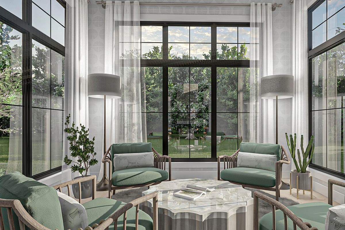 Plan 62329DJ: Magnificent Modern Farmhouse Plan with Sunroom and 2-Story Great Room - Image #13 - Country, Farmhouse, Modern Farmhouse, New American