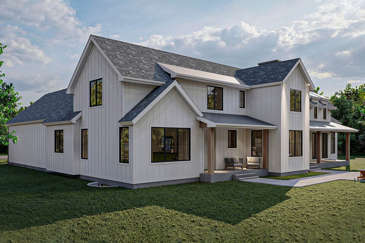 Plan 62329DJ: Magnificent Modern Farmhouse Plan with Sunroom and 2-Story Great Room - Image #5 - Country, Farmhouse, Modern Farmhouse, New American