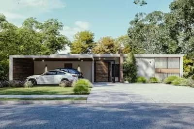 Mid Century Modern Ranch Home Plan Designed for Outdoor Living - 1912 Sq Ft