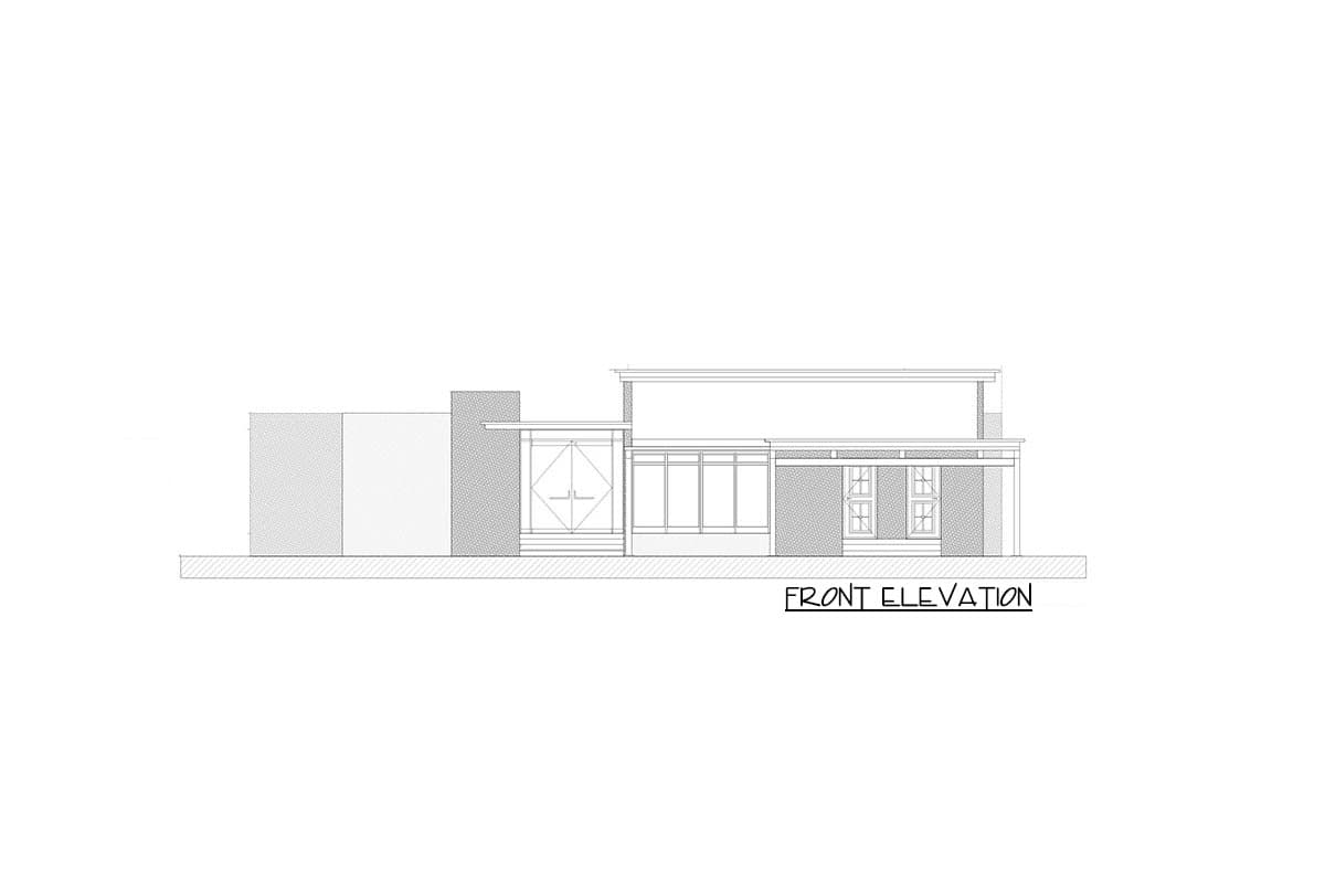 Plan 311012RMZ: Exclusive Modern Home Plan with Natural Lighting Galore - Image #7 - Contemporary, Mid Century Modern, Modern, Ranch