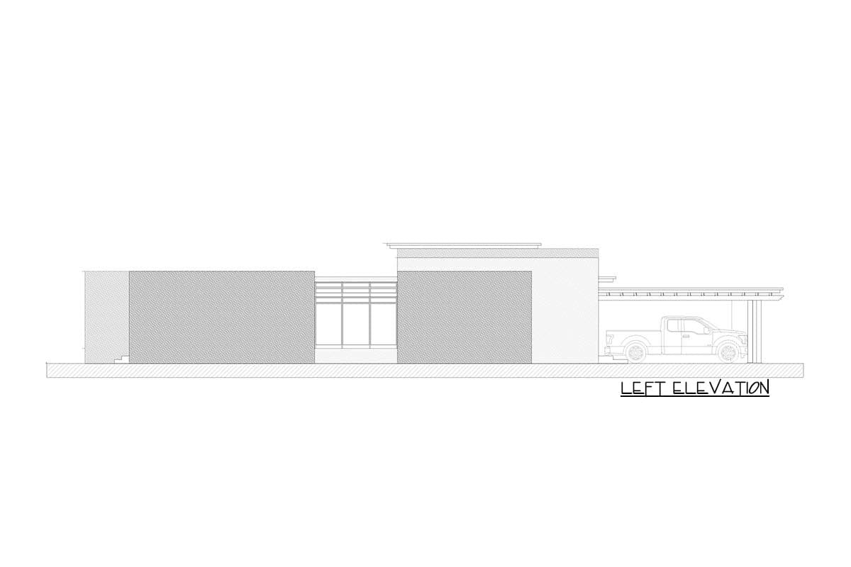 Plan 311012RMZ: Exclusive Modern Home Plan with Natural Lighting Galore - Image #8 - Contemporary, Mid Century Modern, Modern, Ranch