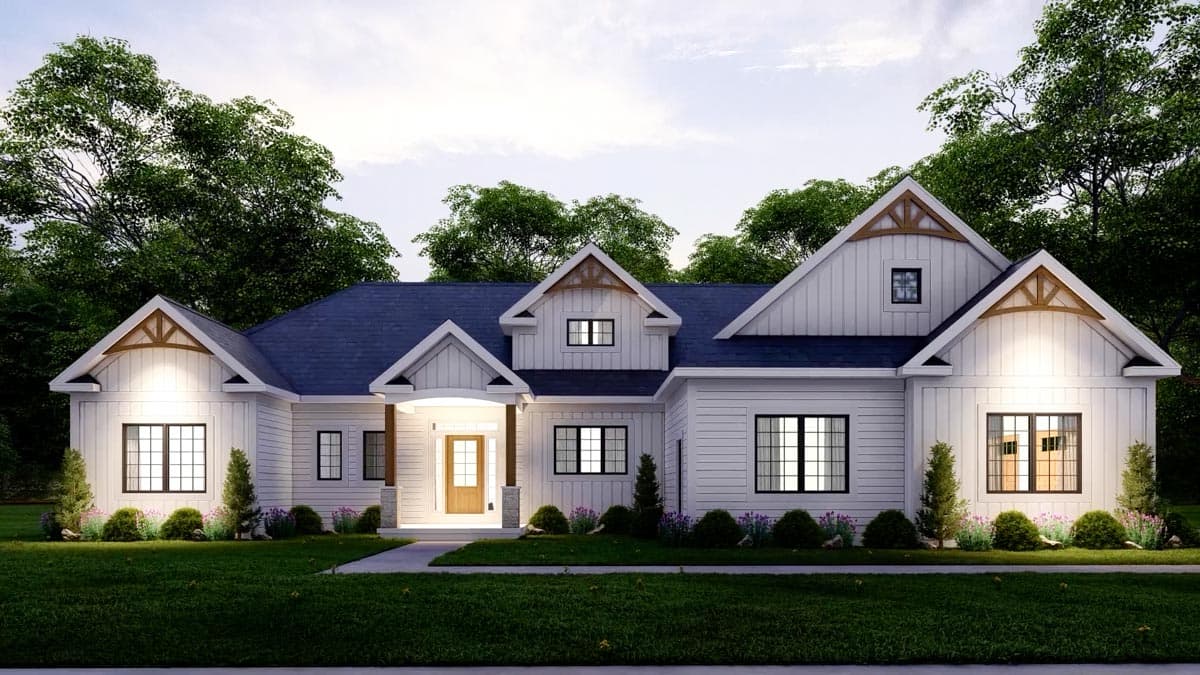 Plan 790099GLV: 3-Bed New American Home Plan with Split Bedrooms - Image #16 - Craftsman, New American, Ranch