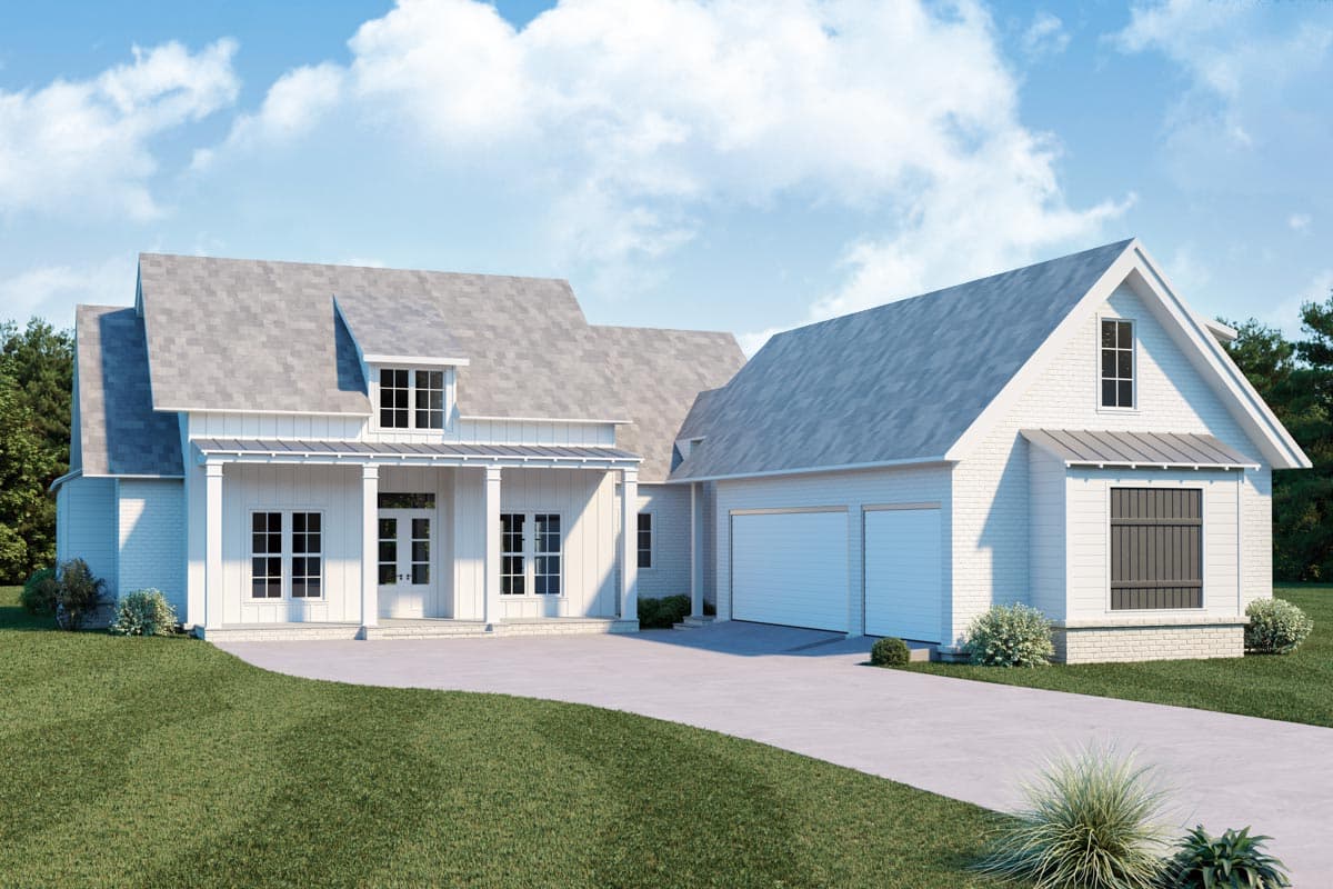 Plan 510195WDY: Split Bedroom Modern Farmhouse with Vaulted Open Concept Core - Image #16 - Acadian, Country, Louisiana-Style, Modern Farmhouse, New American, Southern