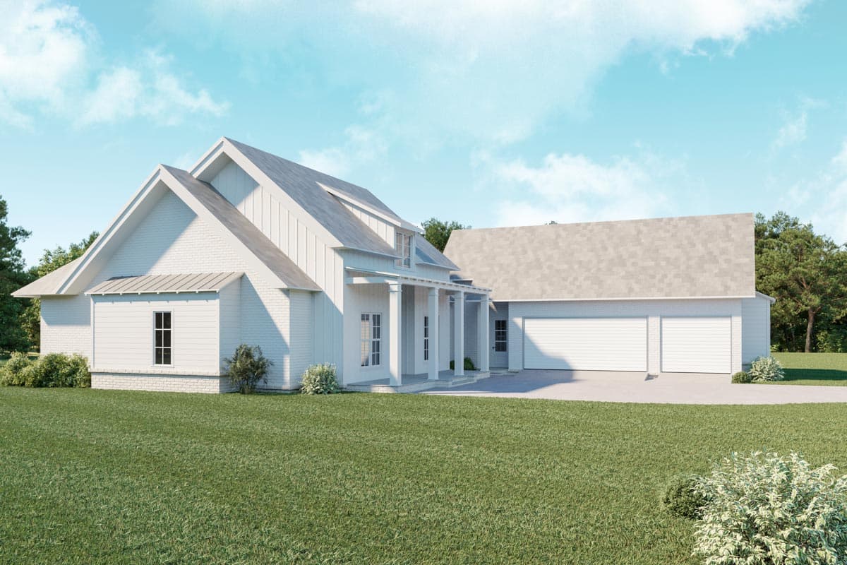 Plan 510195WDY: Split Bedroom Modern Farmhouse with Vaulted Open Concept Core - Image #17 - Acadian, Country, Louisiana-Style, Modern Farmhouse, New American, Southern