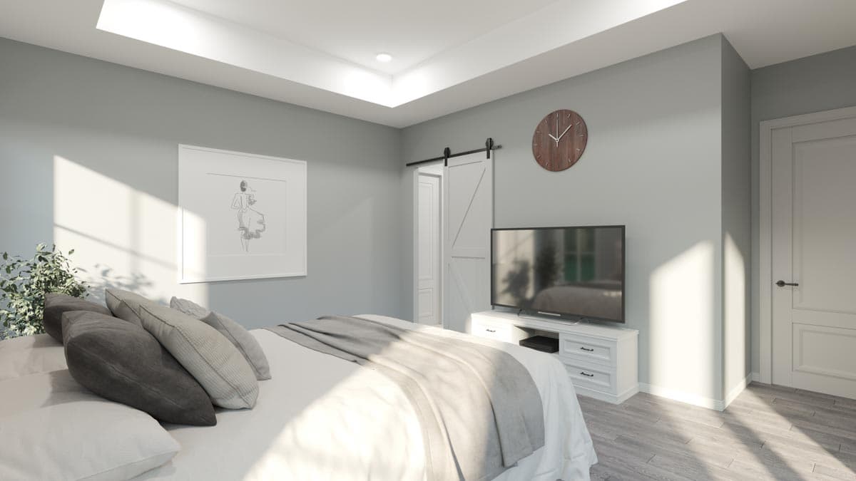 Plan 510195WDY: Split Bedroom Modern Farmhouse with Vaulted Open Concept Core - Image #8 - Acadian, Country, Louisiana-Style, Modern Farmhouse, New American, Southern