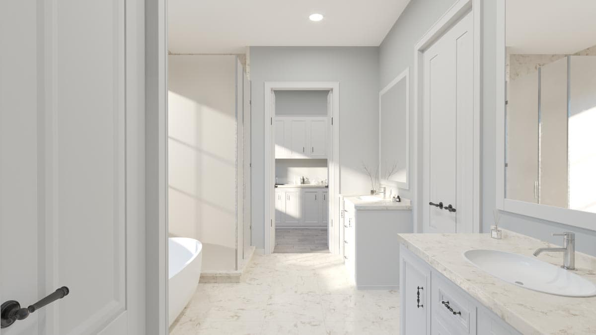 Plan 510195WDY: Split Bedroom Modern Farmhouse with Vaulted Open Concept Core - Image #10 - Acadian, Country, Louisiana-Style, Modern Farmhouse, New American, Southern