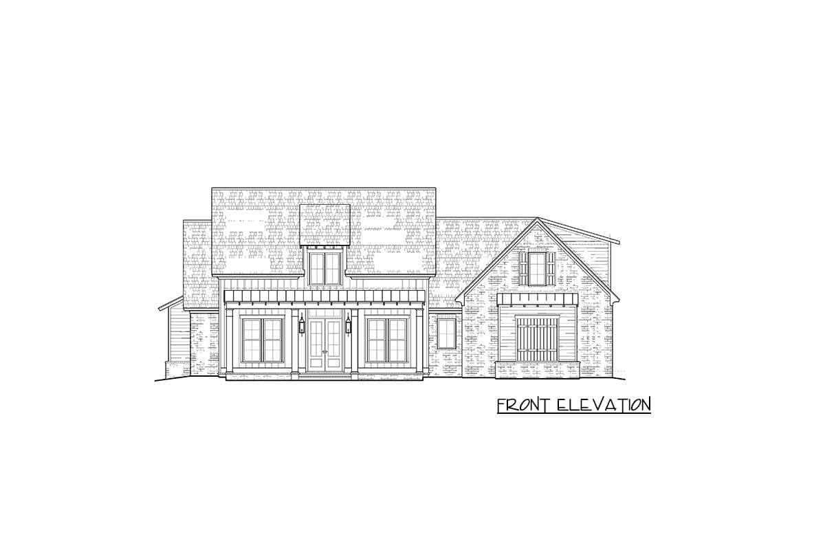 Plan 510195WDY: Split Bedroom Modern Farmhouse with Vaulted Open Concept Core - Image #21 - Acadian, Country, Louisiana-Style, Modern Farmhouse, New American, Southern