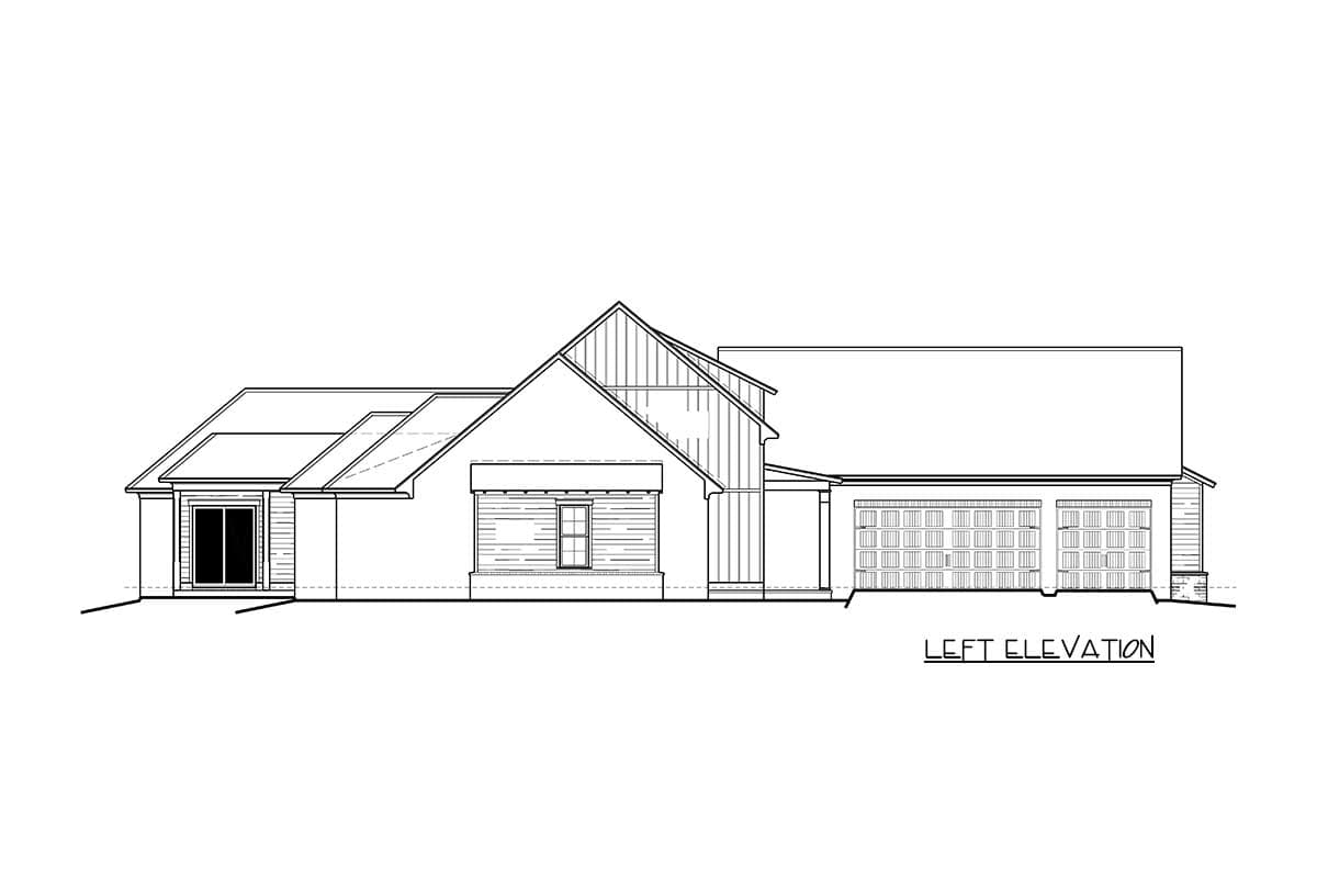 Plan 510195WDY: Split Bedroom Modern Farmhouse with Vaulted Open Concept Core - Image #24 - Acadian, Country, Louisiana-Style, Modern Farmhouse, New American, Southern