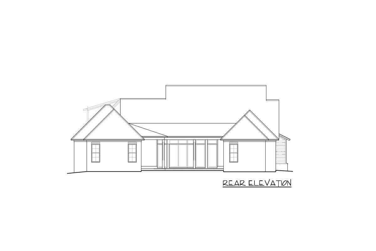 Plan 510195WDY: Split Bedroom Modern Farmhouse with Vaulted Open Concept Core - Image #23 - Acadian, Country, Louisiana-Style, Modern Farmhouse, New American, Southern