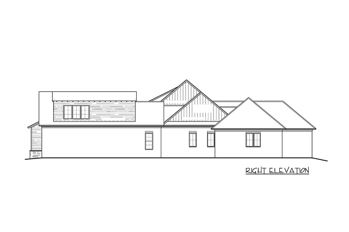 Plan 510195WDY: Split Bedroom Modern Farmhouse with Vaulted Open Concept Core - Image #22 - Acadian, Country, Louisiana-Style, Modern Farmhouse, New American, Southern