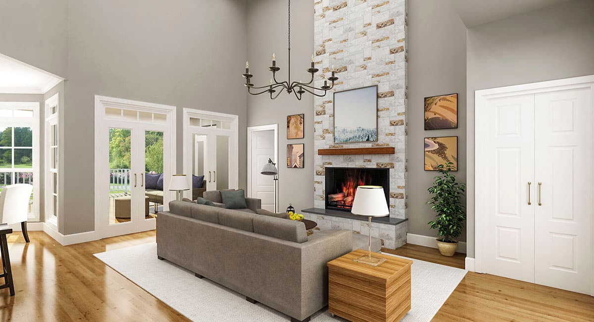 Plan 55218BR: Modern Farmhouse with Open Floor Plan and Two Bonus Expansion Spaces - Image #4 - Country, Craftsman, Modern Farmhouse, New American, Southern