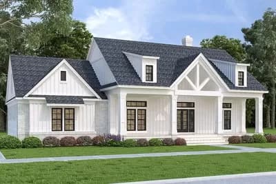 Modern Farmhouse with Open Floor Plan and Two Bonus Expansion Spaces
