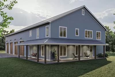 Barndominium-style Shouse with Massive Workshop, an Office and Living Quarters