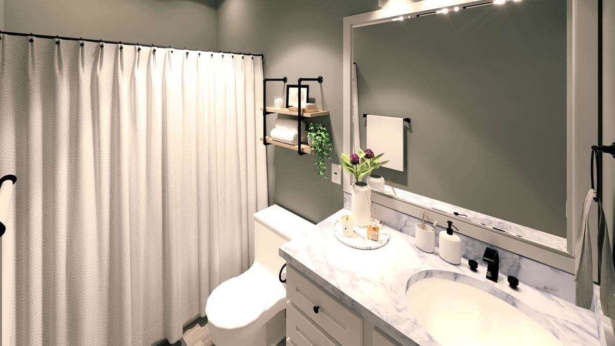 Plan 25027DH: Compact 4-Bed One-Story House Plan with Decorative Gable and a Home Office - 2352 Sq Ft - Image #15 - Country, Modern Farmhouse, Ranch, Traditional