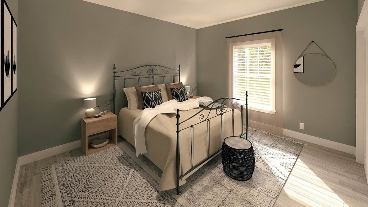 Plan 25027DH: Compact 4-Bed One-Story House Plan with Decorative Gable and a Home Office - 2352 Sq Ft - Image #18 - Country, Modern Farmhouse, Ranch, Traditional