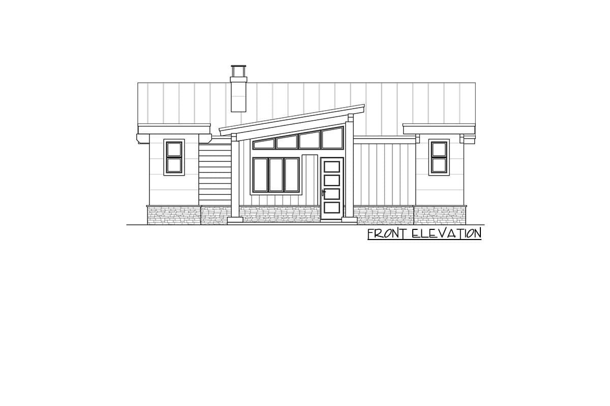Plan 24125BG: Modern Home Plan Designed with a Rear Sloping Lot in Mind - Image #4 - Contemporary, Mid Century Modern, Modern, Mountain, Northwest