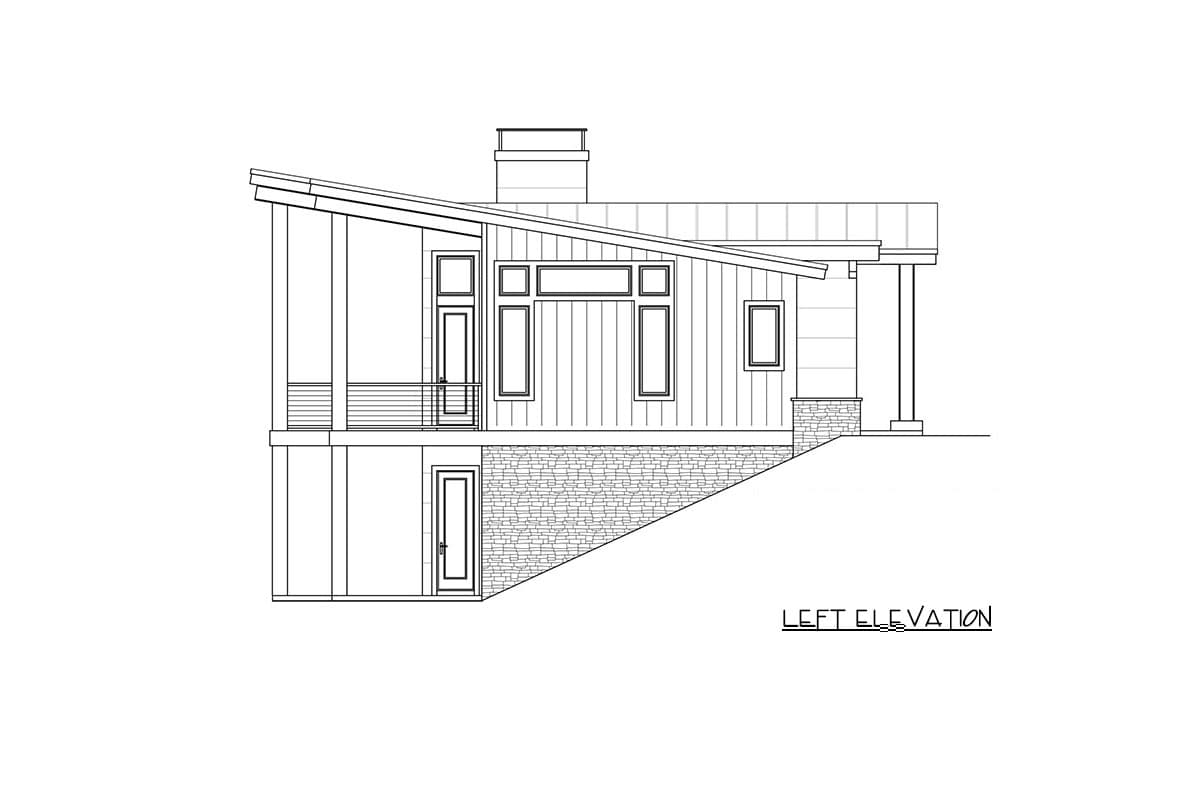 Plan 24125BG: Modern Home Plan Designed with a Rear Sloping Lot in Mind - Image #5 - Contemporary, Mid Century Modern, Modern, Mountain, Northwest