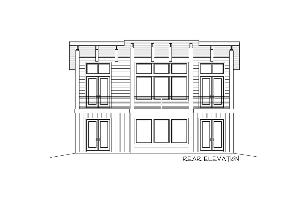 Plan 24125BG: Modern Home Plan Designed with a Rear Sloping Lot in Mind - Image #6 - Contemporary, Mid Century Modern, Modern, Mountain, Northwest