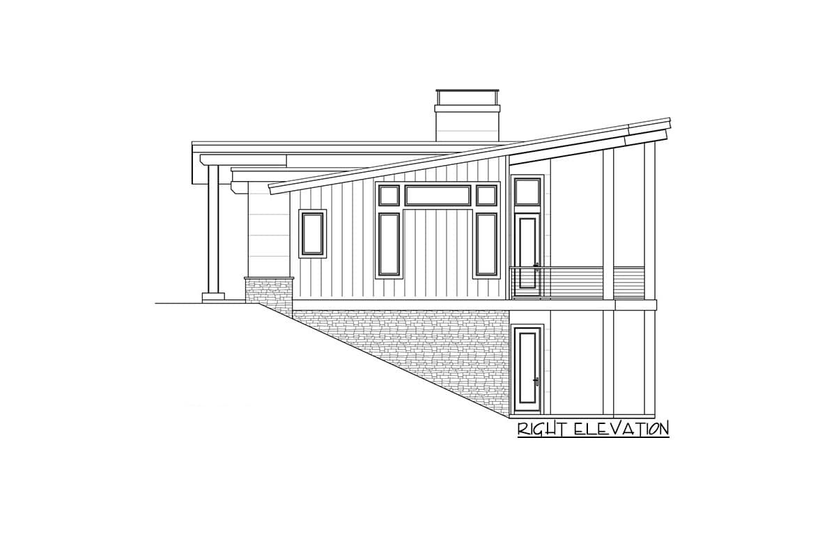 Plan 24125BG: Modern Home Plan Designed with a Rear Sloping Lot in Mind - Image #7 - Contemporary, Mid Century Modern, Modern, Mountain, Northwest