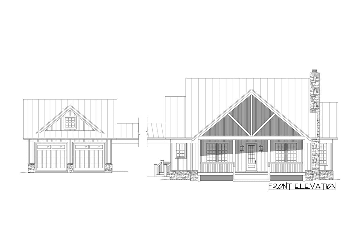 Plan 68749VR: Cottage Escape with 3 Master Suites and a Breezeway to the Garage - Image #5 - Country, Craftsman, Rustic