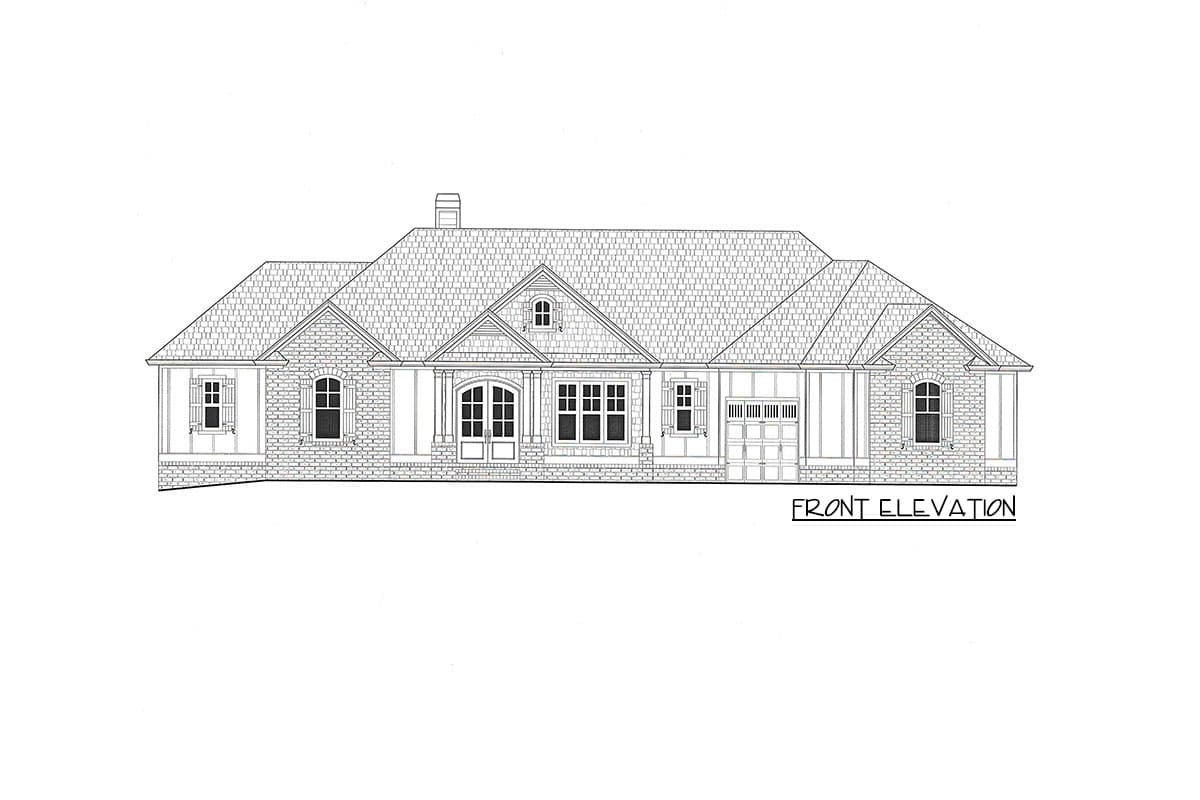 Plan 24416TW: 4-Bed Country Craftsman House Plan with Walk-out Lower Level - 3447 Sq Ft - Image #21 - Coastal, Country, Craftsman, New American