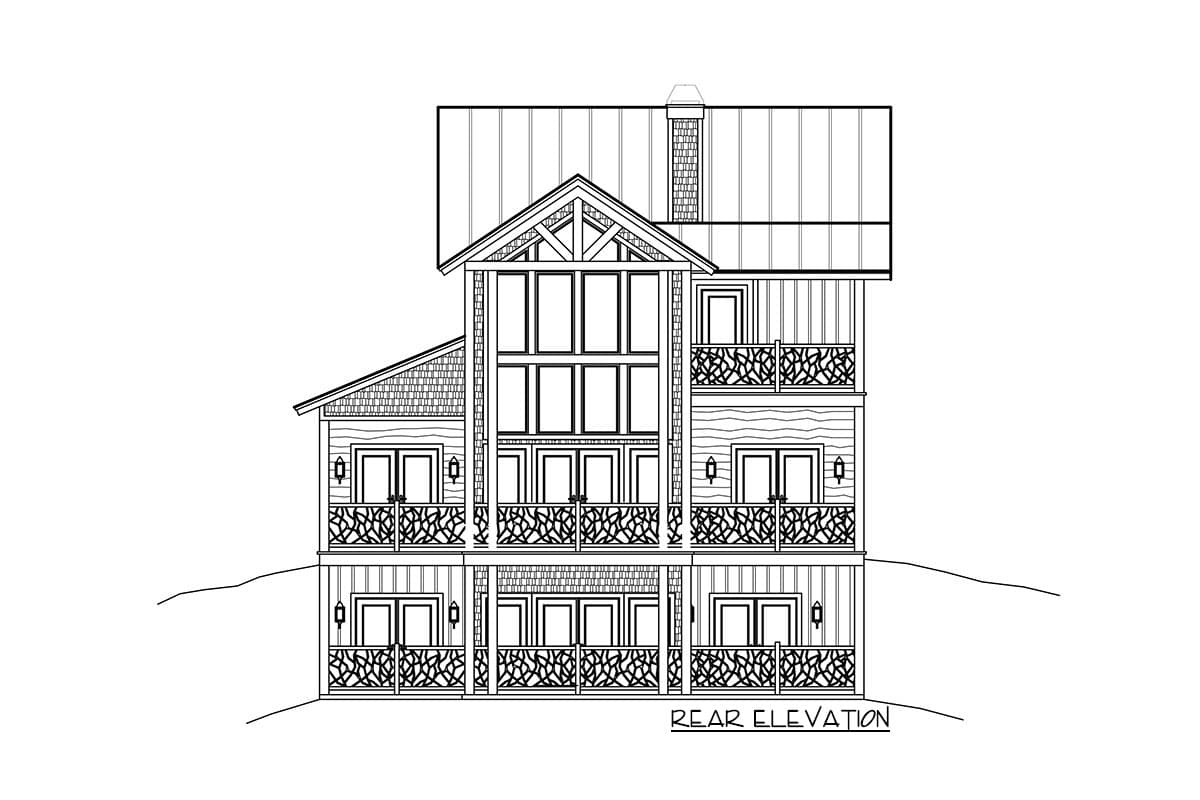 Plan 24127BG: Rustic Mountain House Plan for Rear-sloped Lot - Image #21 - Country, Craftsman, Mountain, Rustic, Vacation