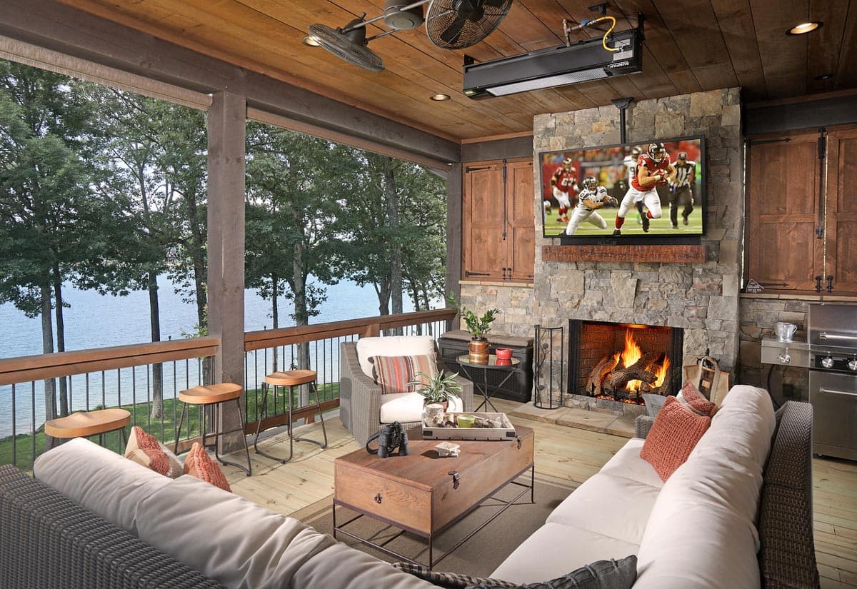 Plan 24128BG: 4-Bed Rugged Craftsman Home Plan for the Rear-sloping Waterfront or Mountain Lot - Image #12 - Country, Craftsman, Mountain, Rustic