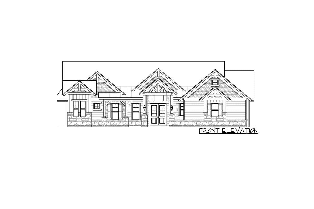 Plan 24128BG: 4-Bed Rugged Craftsman Home Plan for the Rear-sloping Waterfront or Mountain Lot - Image #14 - Country, Craftsman, Mountain, Rustic
