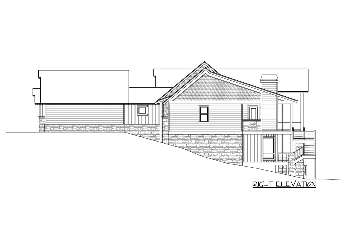 Plan 24128BG: 4-Bed Rugged Craftsman Home Plan for the Rear-sloping Waterfront or Mountain Lot - Image #17 - Country, Craftsman, Mountain, Rustic