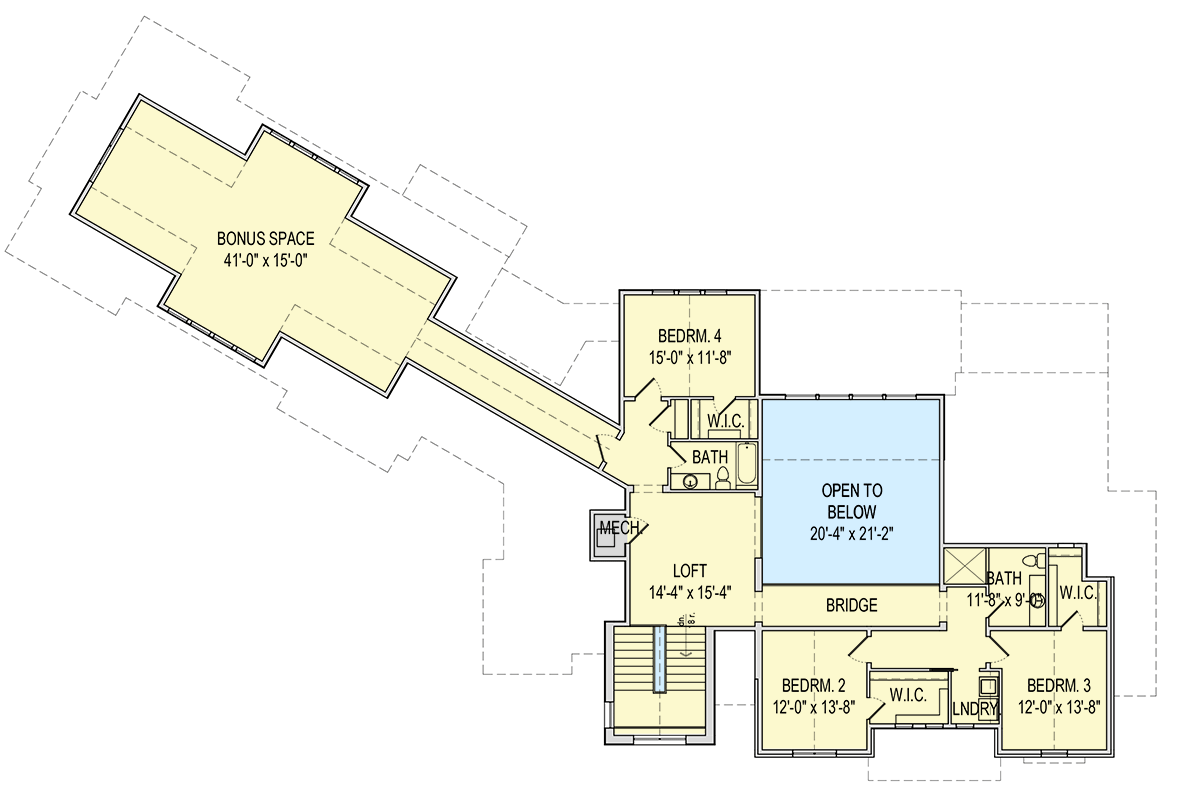 Plan 290118IY: Luxury Transitional House Plan with Home Office and Music Room - Floor Plan - 2nd Floor - European, Transitional, Tudor