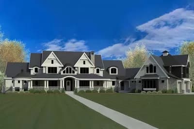 Stunning Modern Farmhouse Plan with Bonus Room over 4-Car Garage