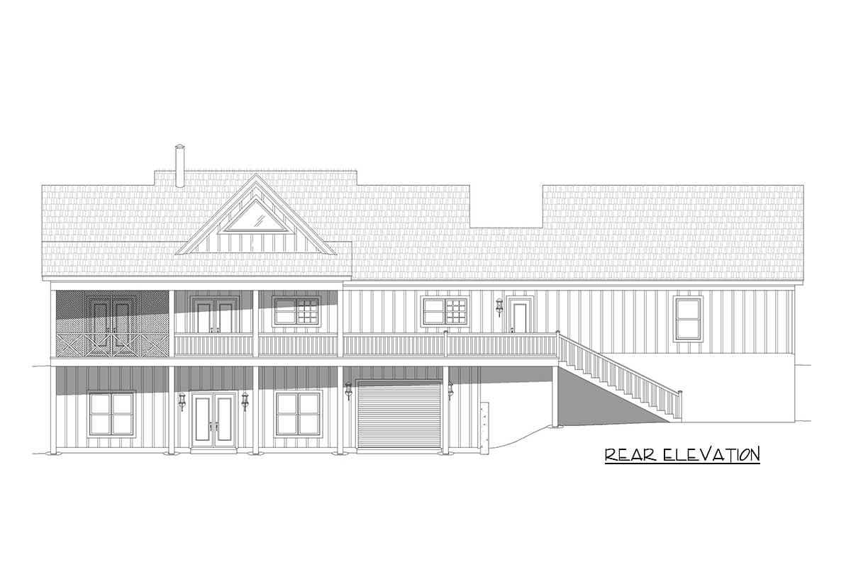 Plan 68750VR: Modern Farmhouse Ranch Home Plan with a Bonus Room and Walkout Basement - Image #6 - Country, Farmhouse, Modern Farmhouse, New American, Ranch