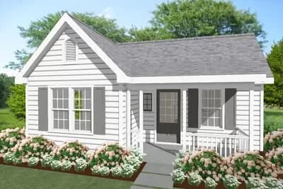 Backyard One Bedroom Cottage House Plan
