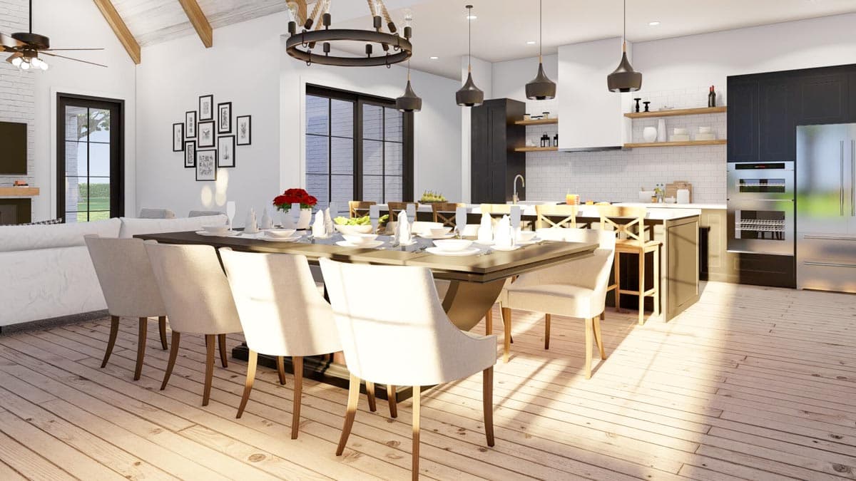 Plan 70802MK: Modern European-style Transitional Home Plan with Porte Cochere and 2-Story Great Room - 2782 Sq Ft - Image #8 - European, Southern, Transitional