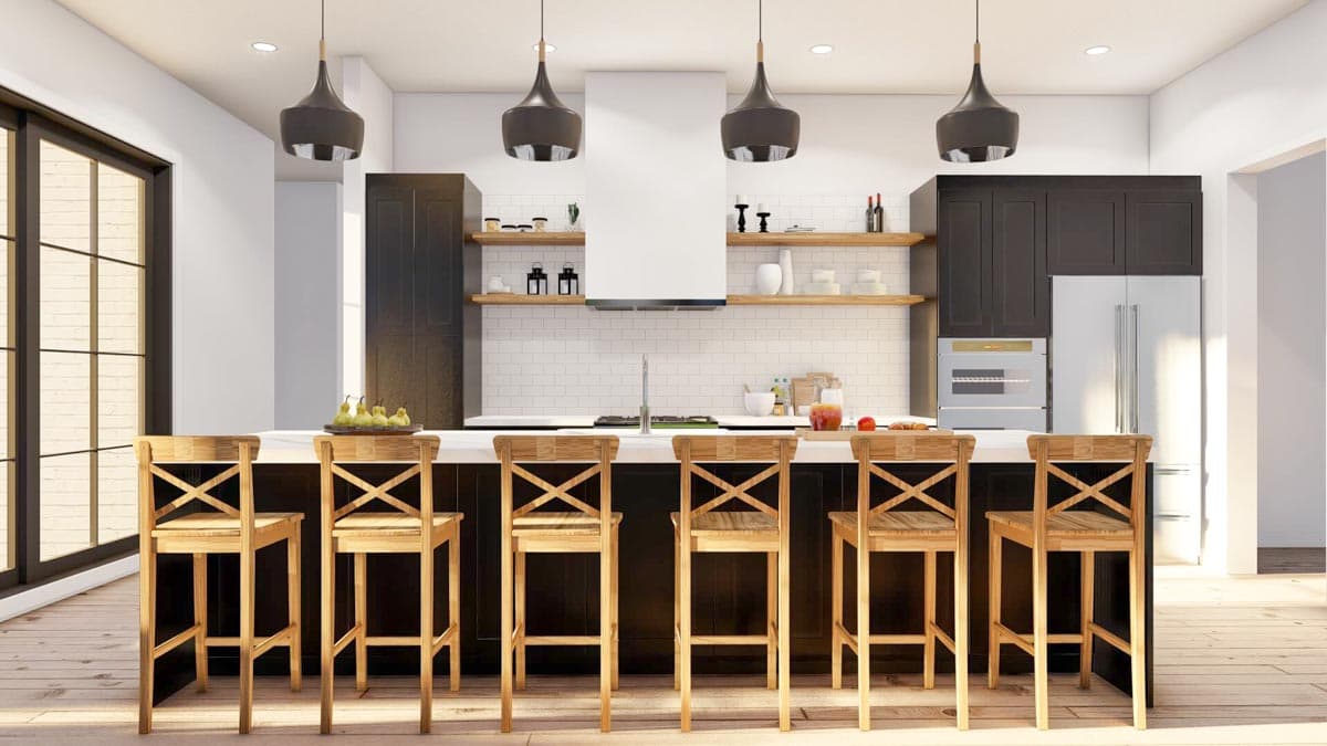 Plan 70802MK: Modern European-style Transitional Home Plan with Porte Cochere and 2-Story Great Room - 2782 Sq Ft - Image #10 - European, Southern, Transitional