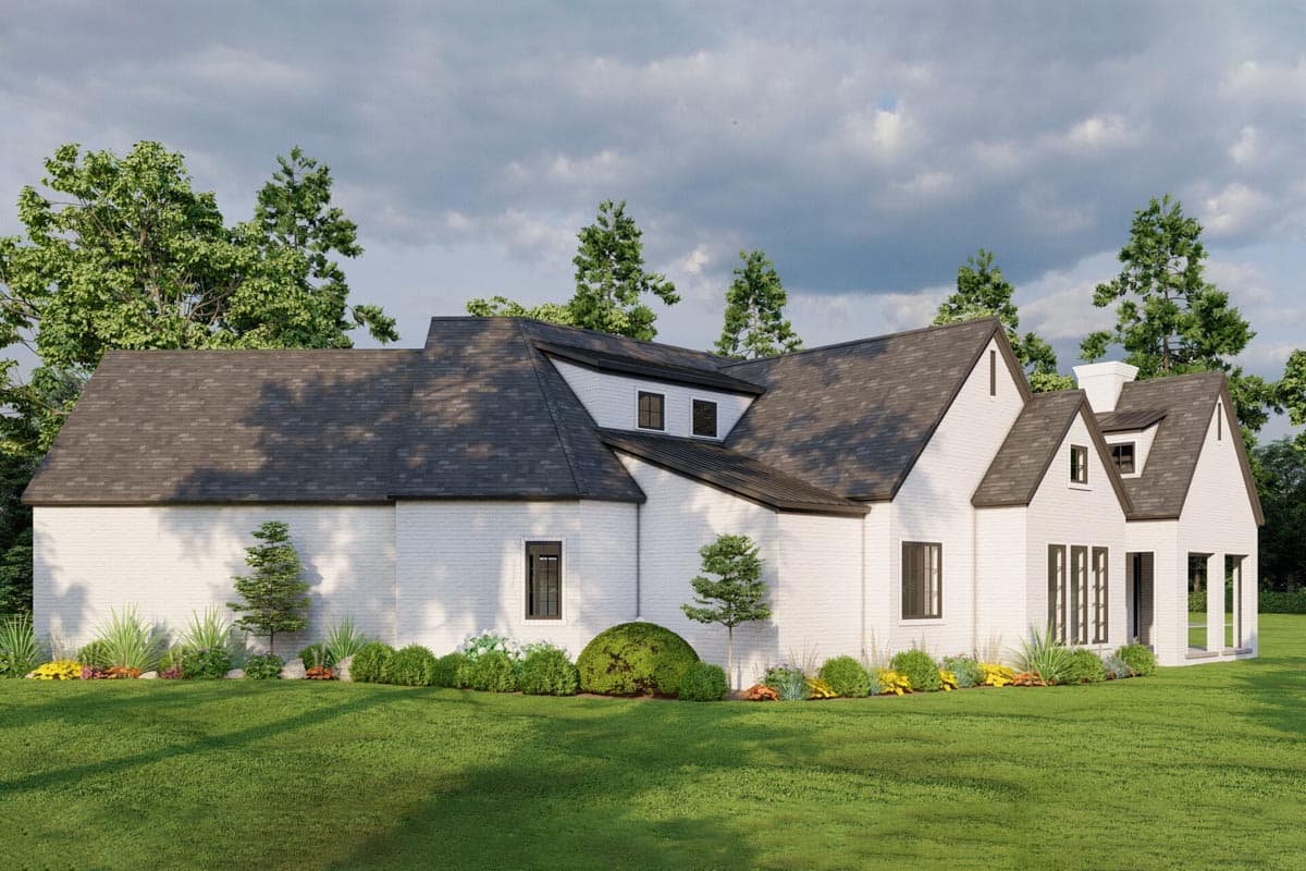 Plan 70802MK: Modern European-style Transitional Home Plan with Porte Cochere and 2-Story Great Room - 2782 Sq Ft - Image #13 - European, Southern, Transitional