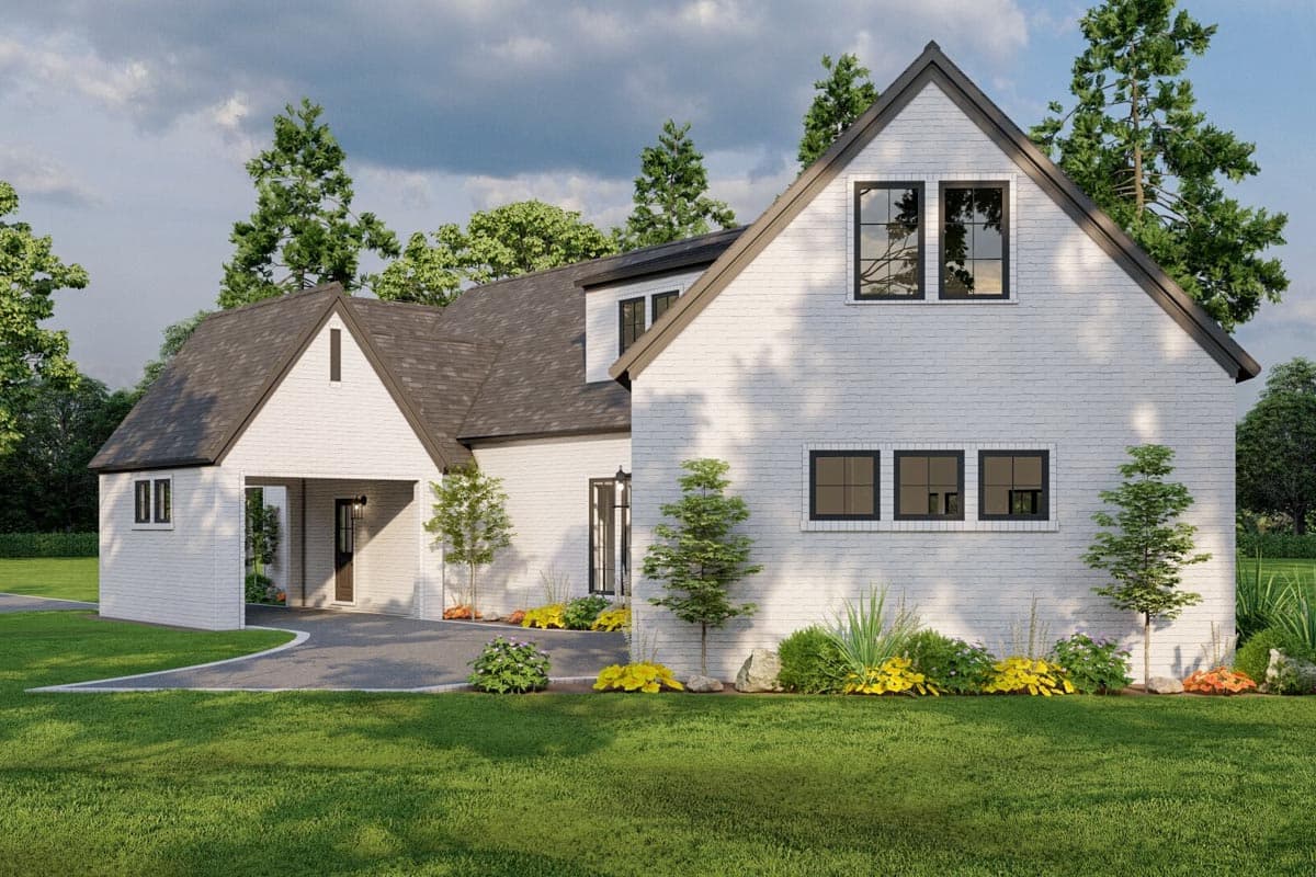 Plan 70802MK: Modern European-style Transitional Home Plan with Porte Cochere and 2-Story Great Room - 2782 Sq Ft - Image #14 - European, Southern, Transitional