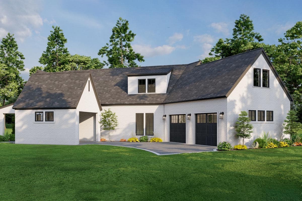 Plan 70802MK: Modern European-style Transitional Home Plan with Porte Cochere and 2-Story Great Room - 2782 Sq Ft - Image #15 - European, Southern, Transitional