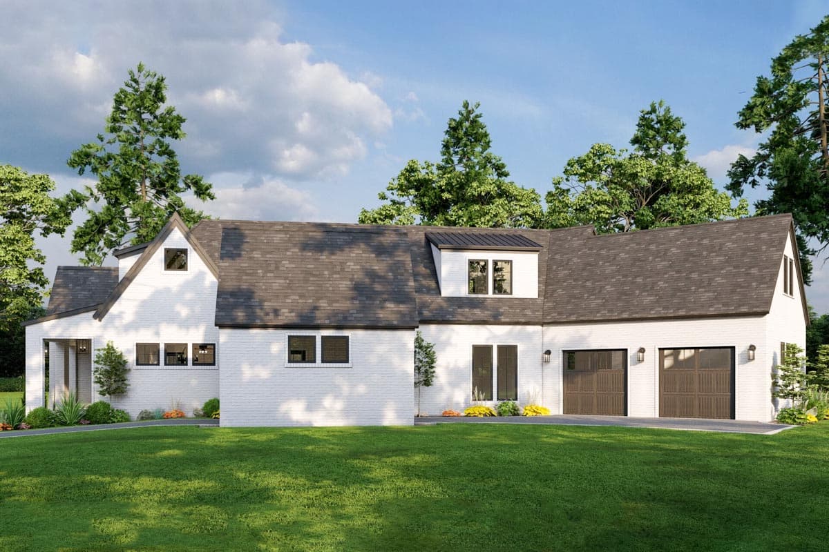 Plan 70802MK: Modern European-style Transitional Home Plan with Porte Cochere and 2-Story Great Room - 2782 Sq Ft - Image #16 - European, Southern, Transitional