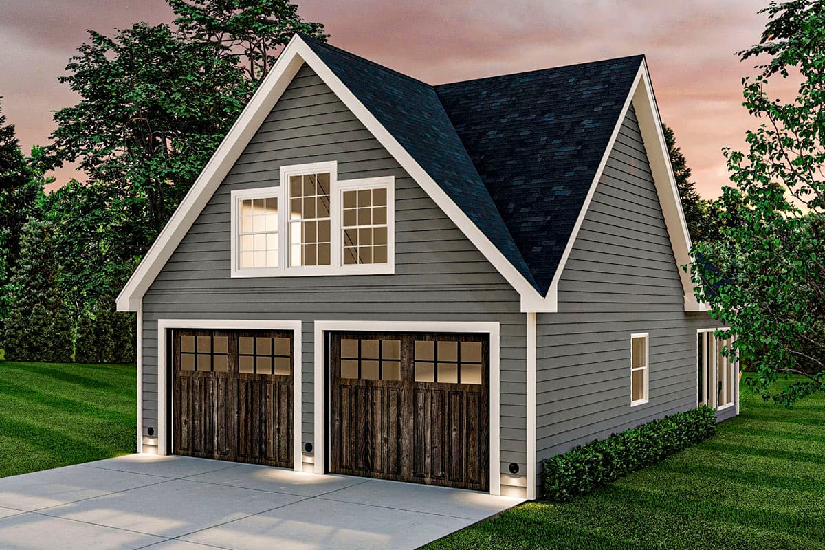 Plan 62344DJ: Detached Garage Plan with 2-Story Garden Room in Back - Image #6 - Cottage, Country, Craftsman, Southern, Traditional