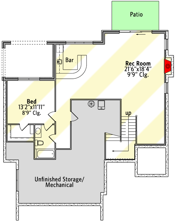 Plan 95112RW: European Transitional Home Plan with Juliet Balcony over Garage - Floor Plan - Optional Lower Level - European, Rustic, Transitional