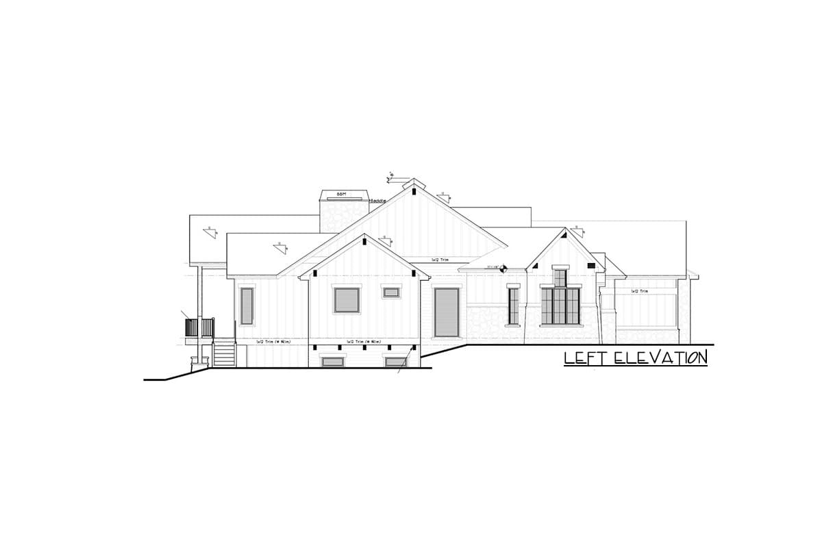 Plan 95116RW: New American Mountain Ranch with Angled Den and a 4-Car Garage - Image #23 - Craftsman, Mountain, New American, Ranch, Rustic