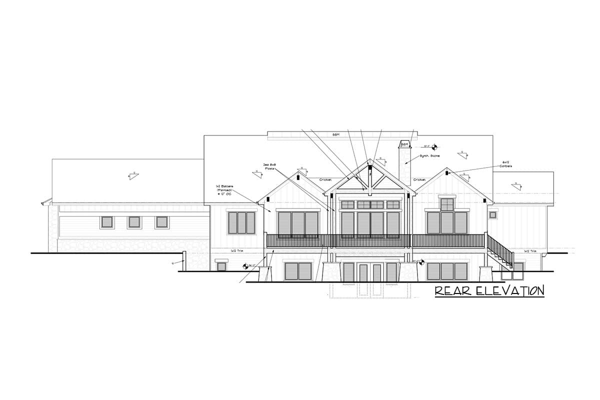 Plan 95116RW: New American Mountain Ranch with Angled Den and a 4-Car Garage - Image #24 - Craftsman, Mountain, New American, Ranch, Rustic
