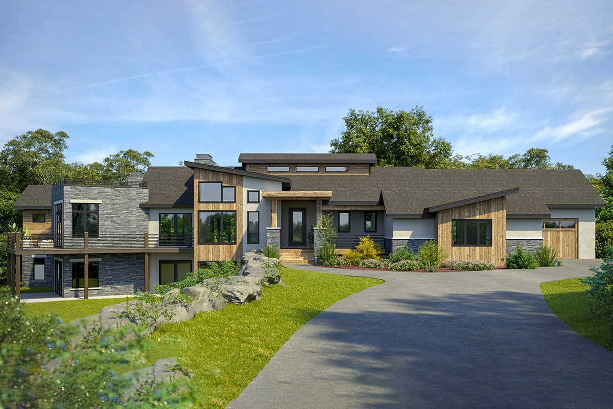 Plan 95117RW: Modern Mountain House Plan with Luxury Lower Level - Image #7 - Contemporary, Mid Century Modern, Modern, Northwest, Prairie, Rustic