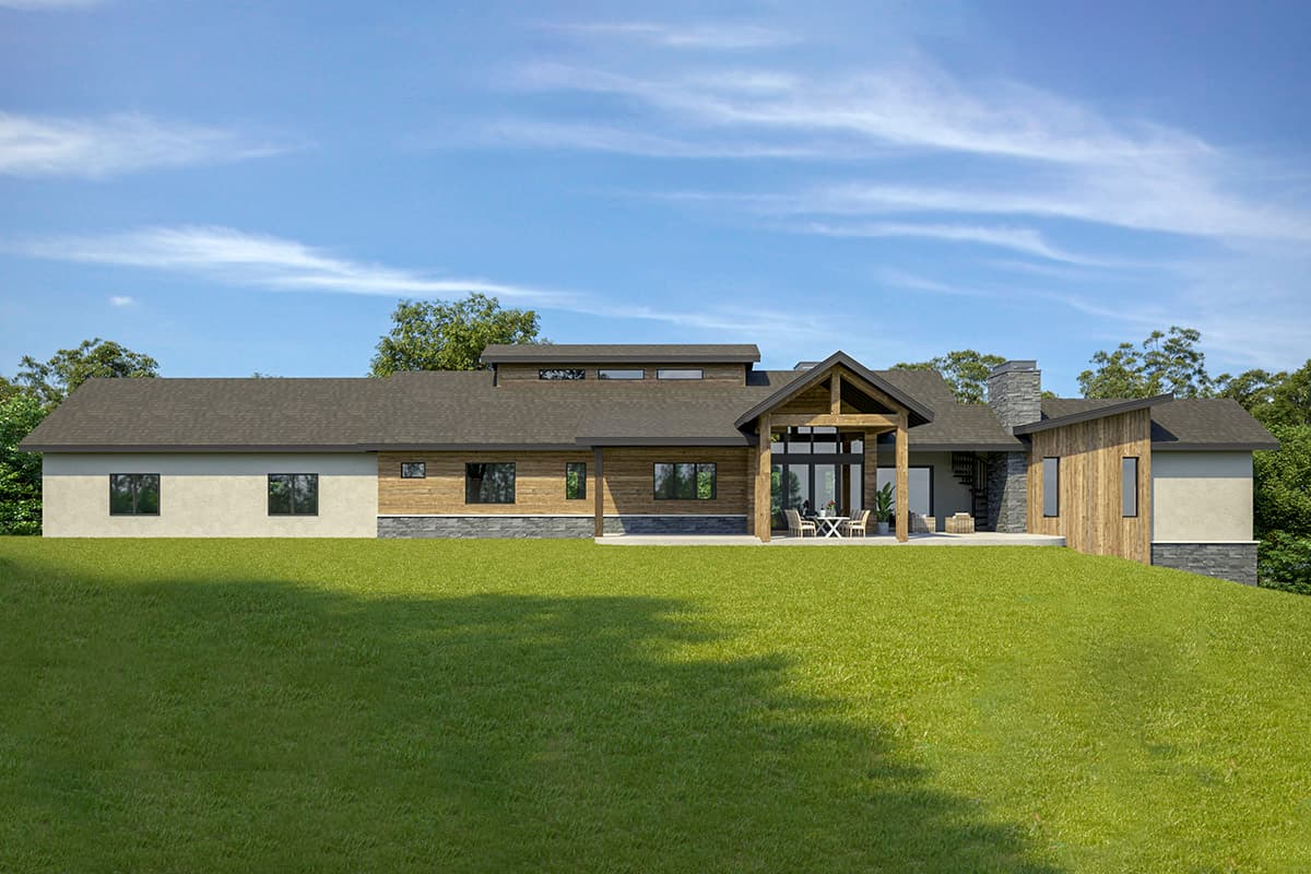Plan 95117RW: Modern Mountain House Plan with Luxury Lower Level - Image #8 - Contemporary, Mid Century Modern, Modern, Northwest, Prairie, Rustic